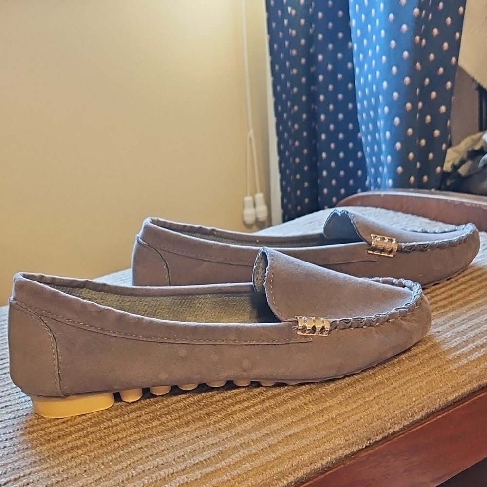 Faux Suede Slip-on Flats
